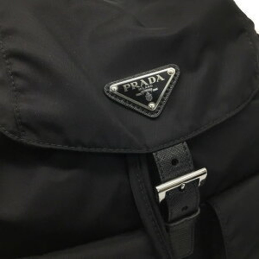 Prada Backpack Black Triangle Nylon - image 5